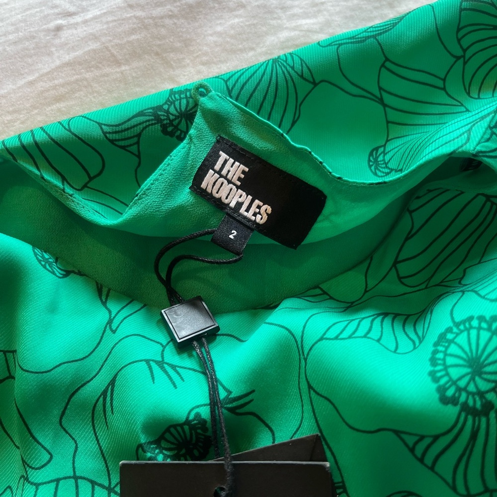 NWT THE KOOPLES | Green Floral Backless maxi designer Sundress - Picture 7 of 13